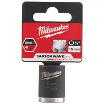Milwaukee 15mm ShockWave Impact Duty 3/8" Drive Impact Socket
