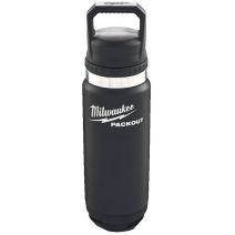 Milwaukee 710ml PackOut Black Insulated Bottle with Chug Lid