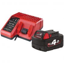 Milwaukee M18NRG-401 M18 4.0Ah Battery & Charger Pack