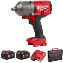 Milwaukee M18ONEFHIWF12-502X M18 One Key FUEL High-Torque 1/2" Impact Wrench with Friction Ring