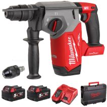 Milwaukee M18ONEFHX-502X M18 One Key FUEL SDS+ Hammer with FIXTEC Chuck