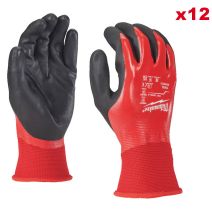Milwaukee Size 8 (M) Fully Dip Cut Level A Gloves (12 Pairs)