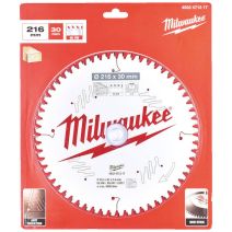 Milwaukee 216mm x 30mm x 60T Circular Saw Blade with Anti-Friction Coating