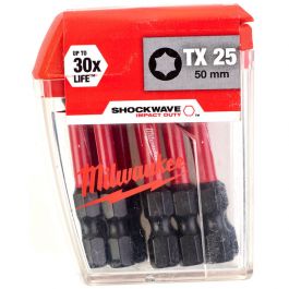 Milwaukee - Embouts TX30 SHW 25mm MILWAUKEE - Boite de 25